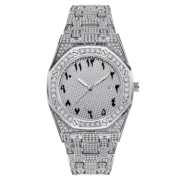 MONTRE ARABIC DATE ICY - ARGENT